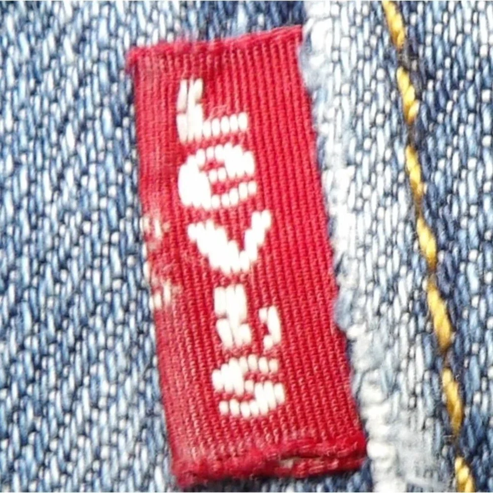 Levis 527 Men Slim Bootcut Jeans Blue Denim Pants W29xL30 Stretch Distressed Hem